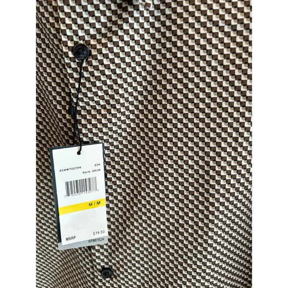 Perry Ellis Men's Multi-Dot Geometric Print Stretch Shirt * M 98% Cotton M1308 - Picture 6 of 10